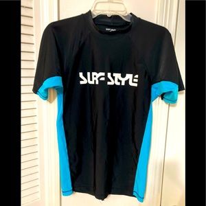 Surf Style rash guard tight shirt blue Sz XXL
